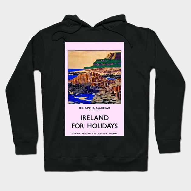 Vintage LMS Giants Causeway Poster Hoodie by Random Railways